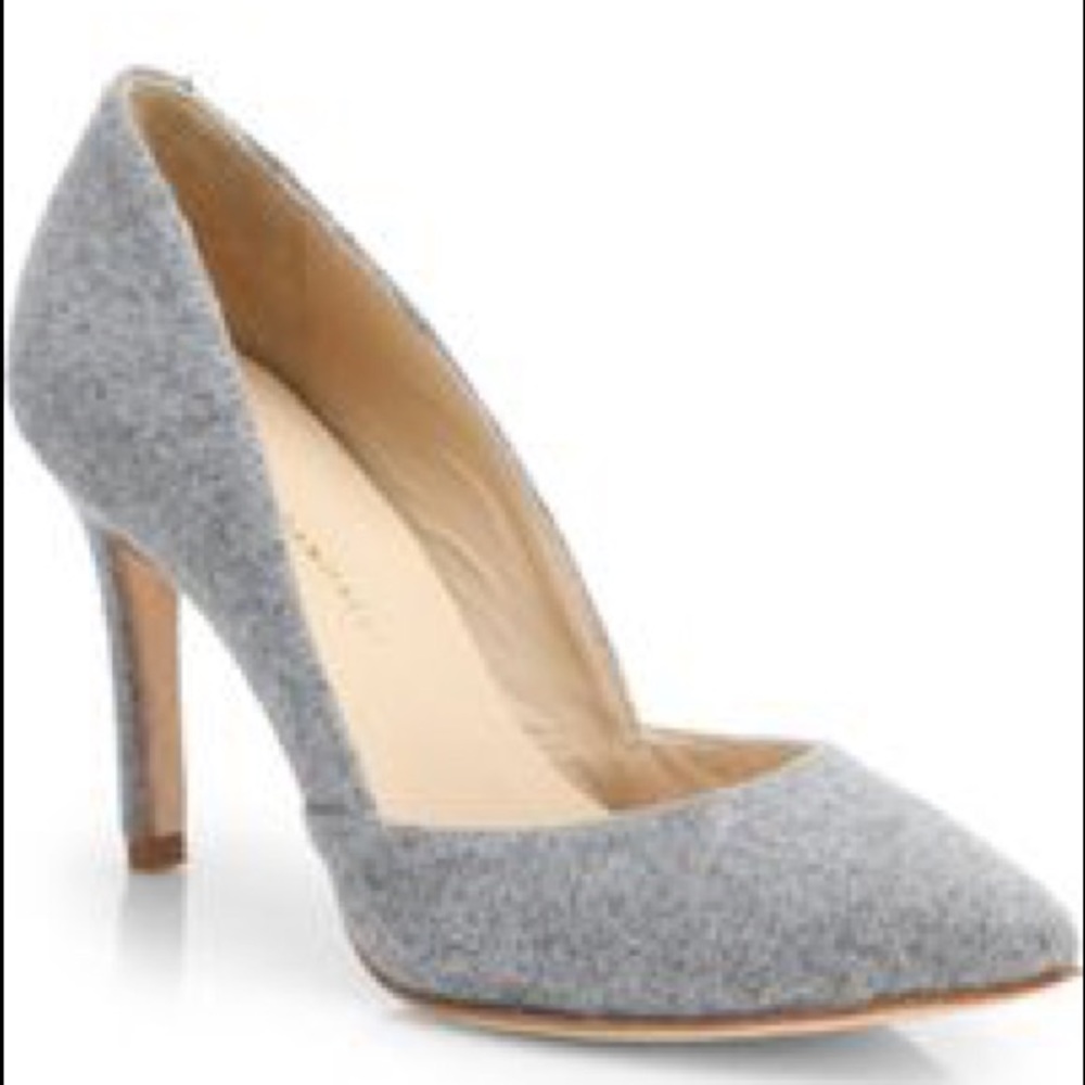 Loeffler Randall Pari grey felt wool heels 10.5
